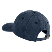 Red Purple Lady Western Boots Iron on Patched Unstructured Pigment Dyed Cotton Cap - Navy OSFM