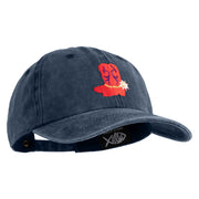 Red Purple Lady Western Boots Iron on Patched Unstructured Pigment Dyed Cotton Cap - Navy OSFM