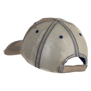 Canadian Maple Leaf Patched Low Profile Special Cotton Mesh Cap - Khaki OSFM