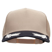 Military Scrambled Eggs Two Tone Cotton Twill 5 panel Mesh Back Cap