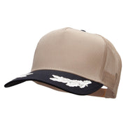 Military Scrambled Eggs Two Tone Cotton Twill 5 panel Mesh Back Cap