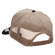 Military Scrambled Eggs Two Tone Cotton Twill 5 panel Mesh Back Cap