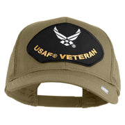 USAF Veteran Patched Solid Cotton Twill Mesh Prostyle Cap - Khaki OSFM