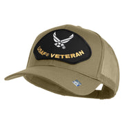 USAF Veteran Patched Solid Cotton Twill Mesh Prostyle Cap - Khaki OSFM
