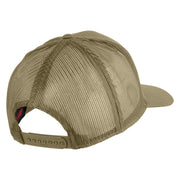 USAF Veteran Patched Solid Cotton Twill Mesh Prostyle Cap - Khaki OSFM