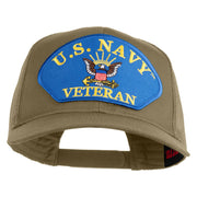 U.S. Navy Veteran Blue Patched Solid Cotton Twill Mesh Prostyle Cap - Khaki OSFM