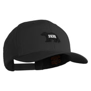 Papa Bear Black Patched Retro Cotton Blend Snapback Cap - Black OSFM