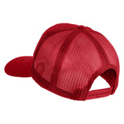 U.S. Marine Corps Veteran Red Patched Solid Cotton Twill Mesh Prostyle Cap - Red OSFM