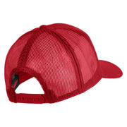 U.S. Marine Corps Veteran Red Patched Solid Cotton Twill Mesh Prostyle Cap - Red OSFM