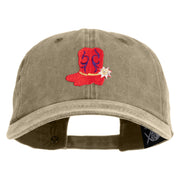 Red Purple Lady Western Boots Iron on Patched Unstructured Pigment Dyed Cotton Cap - Khaki OSFM
