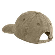 Red Purple Lady Western Boots Iron on Patched Unstructured Pigment Dyed Cotton Cap - Khaki OSFM