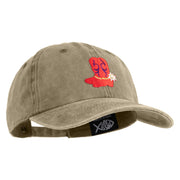 Red Purple Lady Western Boots Iron on Patched Unstructured Pigment Dyed Cotton Cap - Khaki OSFM