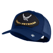 USAF Veteran Patched Solid Cotton Twill Mesh Prostyle Cap - Royal OSFM