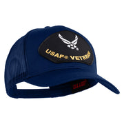 USAF Veteran Patched Solid Cotton Twill Mesh Prostyle Cap - Royal OSFM