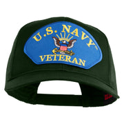 U.S. Navy Veteran Blue Patched Solid Cotton Twill Mesh Prostyle Cap - Dark Green OSFM
