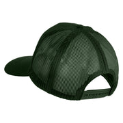 U.S. Navy Veteran Blue Patched Solid Cotton Twill Mesh Prostyle Cap - Dark Green OSFM