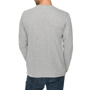 Eat Sleep Game Graphic Long Sleeve Crewneck Tee - Heather-Grey XS