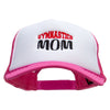 Gymnastics Mom Embroidered Foam Panel Mesh Snapback - Pink-White OSFM