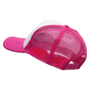 Gymnastics Mom Embroidered Foam Panel Mesh Snapback - Pink-White OSFM