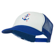 Anchor with Chain Embroidered Foam Mesh Back Cap