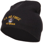 US Air Force Veteran Military Embroidered Short Beanie