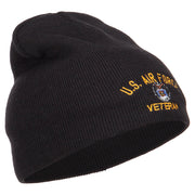 US Air Force Veteran Military Embroidered Short Beanie