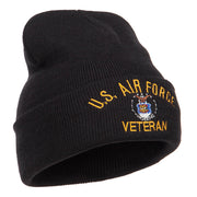 US Air Force Veteran Military Embroidered Long Beanie