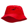 Loch Ness Monster Embroidered Bucket Hat - Red OSFM