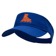 Orange Skate Embroidered Cotton Twill Sun Visor