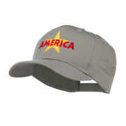 Wording of America with Star Embroidered Cap