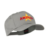 Wording of America with Star Embroidered Cap