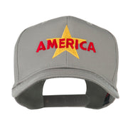 Wording of America with Star Embroidered Cap