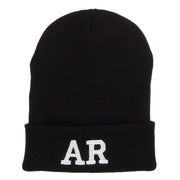 AR Arkansas State Embroidered Long Beanie