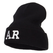 AR Arkansas State Embroidered Long Beanie