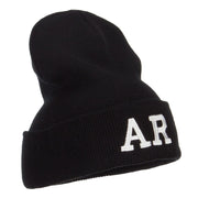 AR Arkansas State Embroidered Long Beanie