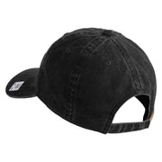 Marines The Few The Proud Embroidered Washed Solid Pigment Dyed Cotton Twill Brass Buckle Cap - Black OSFM