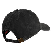 Marines The Few The Proud Embroidered Washed Solid Pigment Dyed Cotton Twill Brass Buckle Cap - Black OSFM