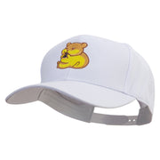 Hamster Embroidered Six Panels Pro Style Cap - White OSFM