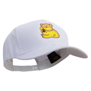 Hamster Embroidered Six Panels Pro Style Cap - White OSFM