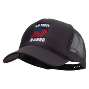 Air Force Babbo Embroidered Summer Foam Mesh Trucker Cap - Black OSFM