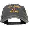 US Army Retired Military Embroidered Washed Cap