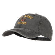 US Army Retired Military Embroidered Washed Cap