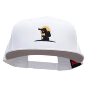 The Perfect Shot Embroidered Superior Cotton Twill Flat Bill Snapback Prostyle Cap - White OSFM