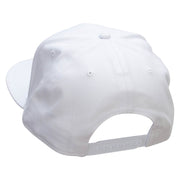 The Perfect Shot Embroidered Superior Cotton Twill Flat Bill Snapback Prostyle Cap - White OSFM