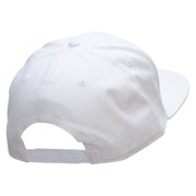 The Perfect Shot Embroidered Superior Cotton Twill Flat Bill Snapback Prostyle Cap - White OSFM