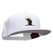 The Perfect Shot Embroidered Superior Cotton Twill Flat Bill Snapback Prostyle Cap - White OSFM