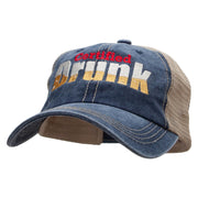 Certified Drunk Embroidered Pigment Dyed Mesh Cap