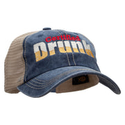 Certified Drunk Embroidered Pigment Dyed Mesh Cap