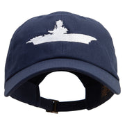 US Navy Warship Unstructured Low Profile 6 panel Cotton Cap - Navy OSFM