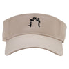 Beach Ball Fun Embroidered Cotton Twill Sun Visor - Khaki OSFM